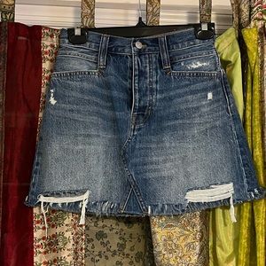 NWOT Madewell A-line rigid denim skirt size 24